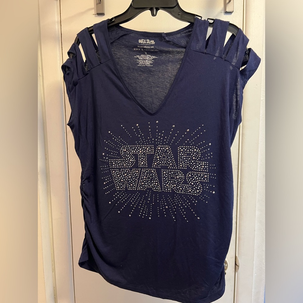 Women’s L studded Rock & Republic Star Wars shirt